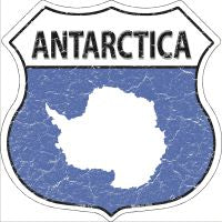 Antarctica Flag Highway Shield Novelty Metal Magnet HSM-172