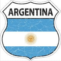 Argentina Flag Highway Shield Novelty Metal Magnet HSM-174