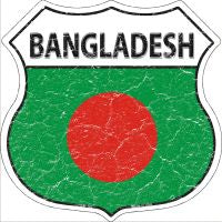 Bangladesh Flag Highway Shield Novelty Metal Magnet HSM-182