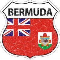 Bermuda Flag Highway Shield Novelty Metal Magnet HSM-189