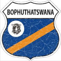 Bophuthatswana Flag Highway Shield Novelty Metal Magnet HSM-192