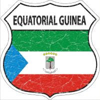Equatorial Guinea Flag Highway Shield Novelty Metal Magnet HSM-242