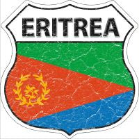 Eritrea Flag Highway Shield Novelty Metal Magnet HSM-243