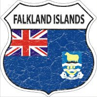 Falkland Islands Flag Highway Shield Novelty Metal Magnet HSM-246