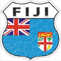 Fiji Flag Highway Shield Novelty Metal Magnet HSM-248