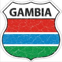 Gambia Highway Shield Novelty Metal Magnet HSM-256