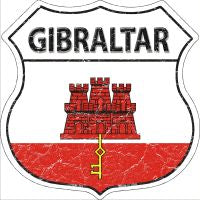 Gibraltar Highway Shield Novelty Metal Magnet