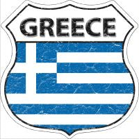 Greece Highway Shield Novelty Metal Magnet HSM-262