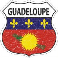 Guadeloupe Highway Shield Novelty Metal Magnet HSM-265