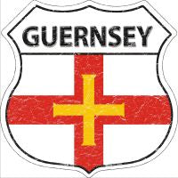 Guernsey Highway Shield Novelty Metal Magnet HSM-268