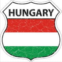 Hungary Highway Shield Novelty Metal Magnet HSM-276