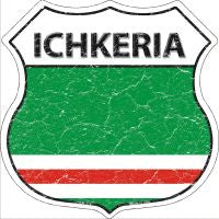 Ichkeria Highway Shield Novelty Metal Magnet HSM-278