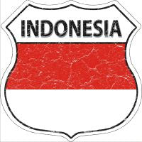 Indonesia Highway Shield Novelty Metal Magnet HSM-280
