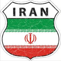 Iran Highway Shield Novelty Metal Magnet HSM-282