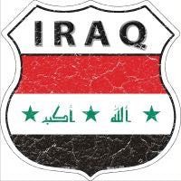 Iraq Highway Shield Novelty Metal Magnet HSM-283