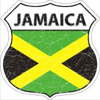 Jamaica Highway Shield Novelty Metal Magnet HSM-288