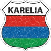 Karelia Highway Shield Novelty Metal Magnet HSM-296