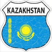Kazakhstan Highway Shield Novelty Metal Magnet HSM-297