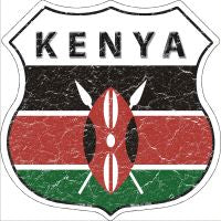 Kenya Highway Shield Novelty Metal Magnet HSM-298
