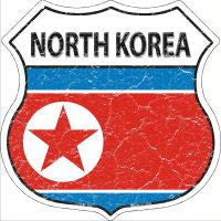 North Korea Highway Shield Novelty Metal Magnet HSM-302