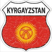 Kyrgayzstan Highway Shield Novelty Metal Magnet HSM-306