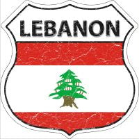 Lebanon Highway Shield Novelty Metal Magnet HSM-309