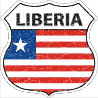Liberia Highway Shield Novelty Metal Magnet HSM-312