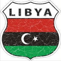 Libya Highway Shield Novelty Metal Magnet HSM-313