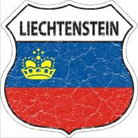 Liechtenstein Highway Shield Novelty Metal Magnet HSM-314