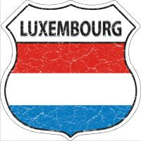 Luxembourg Highway Shield Novelty Metal Magnet HSM-316