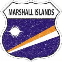Marshall Islands Highway Shield Novelty Metal Magnet HSM-327