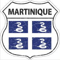 Martinique Highway Shield Novelty Metal Magnet HSM-328