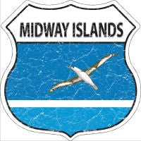 Midway Islands Highway Shield Novelty Metal Magnet HSM-334