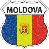 Moldova Highway Shield Novelty Metal Magnet HSM-335