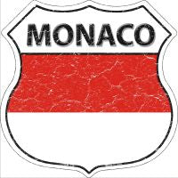 Monaco Highway Shield Novelty Metal Magnet HSM-336