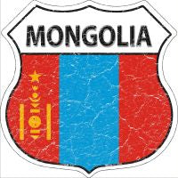 Mongolia Highway Shield Novelty Metal Magnet HSM-337
