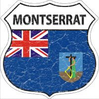 Montserrat Highway Shield Novelty Metal Magnet HSM-338