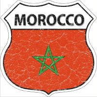 Morocco Highway Shield Novelty Metal Magnet HSM-340