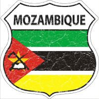 Mozambique Highway Shield Novelty Metal Magnet HSM-341