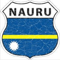 Nauru Highway Shield Novelty Metal Magnet HSM-345