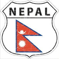 Nepal Highway Shield Novelty Metal Magnet HSM-346