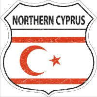 Northern Cyprus Highway Shield Novelty Metal Magnet HSM-356