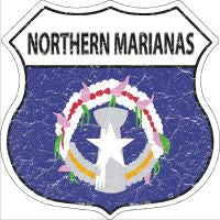 Northern Marianas Highway Shield Novelty Metal Magnet HSM-358