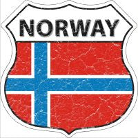Norway Highway Shield Novelty Metal Magnet HSM-360