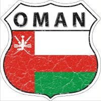 Oman Highway Shield Novelty Metal Magnet HSM-361