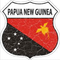 Papua New Guinea Highway Shield Novelty Metal Magnet HSM-367
