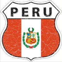 Peru Highway Shield Novelty Metal Magnet HSM-369