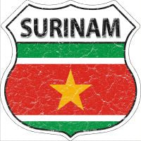 Surinam Highway Shield Novelty Metal Magnet HSM-411