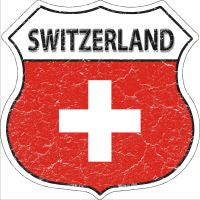 Switzerland Highway Shield Novelty Metal Magnet HSM-414