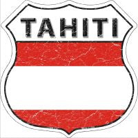 Tahiti Highway Shield Novelty Metal Magnet HSM-416